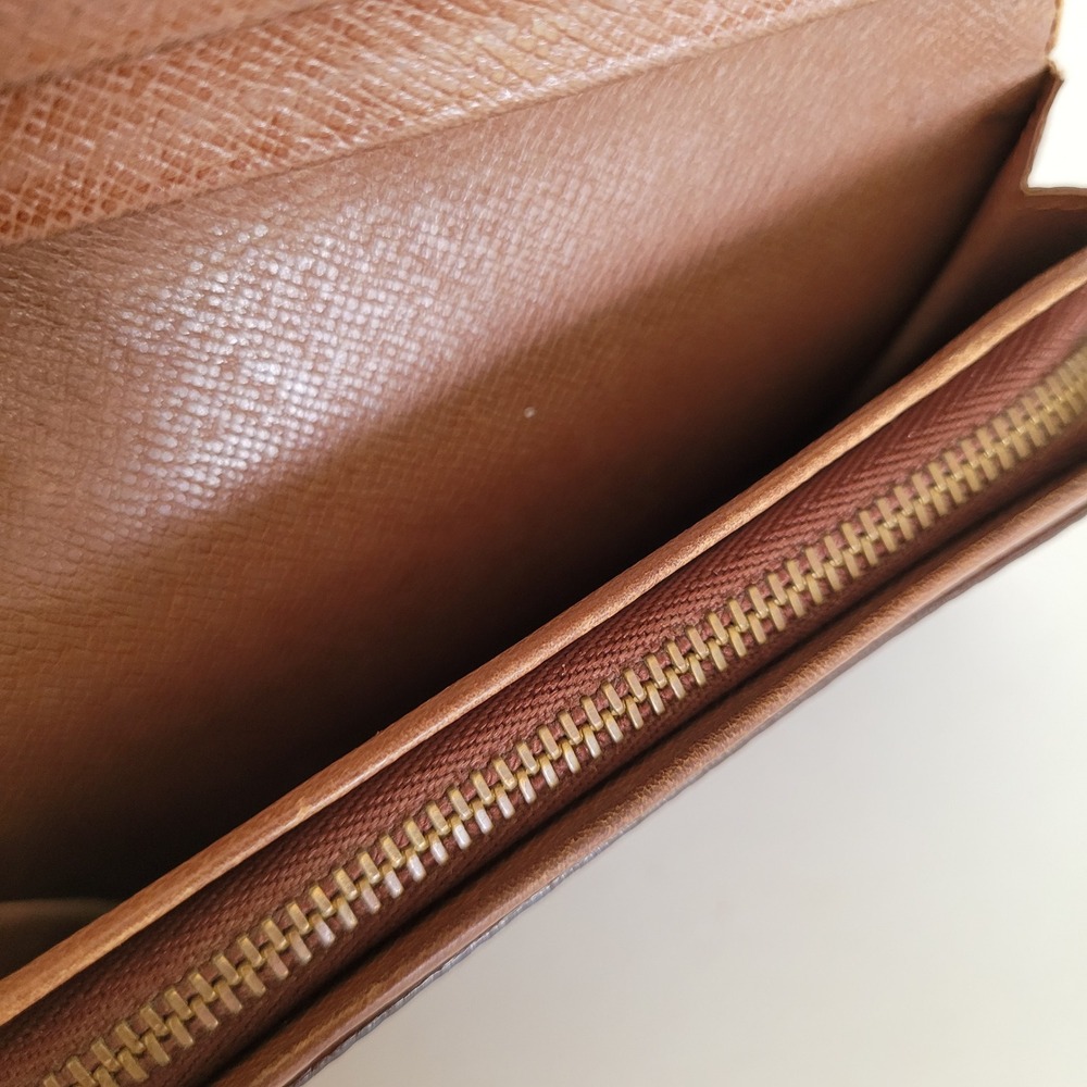 Louis Vuitton Monogram Canvas Portefeuille Tresor Etui Wallet Brown Vintage - Picture 9 of 15